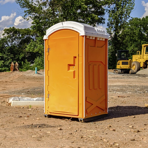 how often are the porta potties cleaned and serviced during a rental period in Onemo